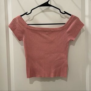 H&M Off the Shoulder Crop Top